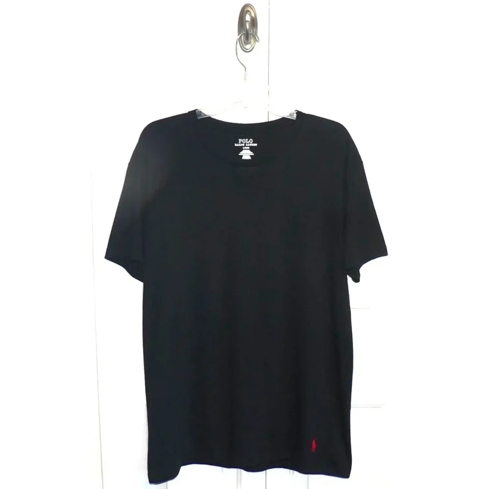 Polo Ralph Lauren Men's Classic Fit Short Sleeve Cotton Crewneck Tee in Black LG - Picture 3 of 6